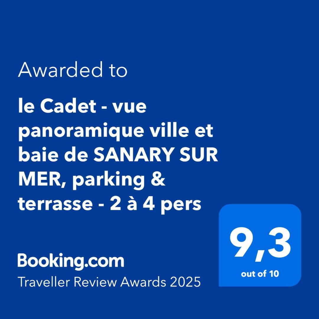 Le Cadet - Vue Panoramique Ville Et Baie De Sanary Sur Mer, Parking & Terrasse - 2 A 4 Pers Eksteriør bilde